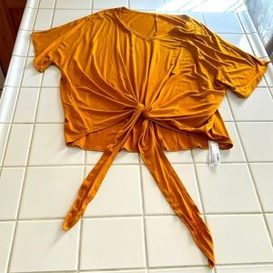 V neck front tie top NWT 2X